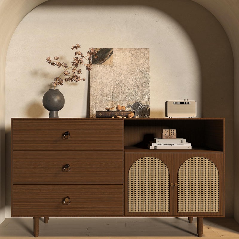 BAYYA Brown Walnut Wood Grain Wallpaper Waterproof Peel and Stick Wallpaper Decorative Furniture Stickers for Kitchen Cabinets Door Table Floor Shelf Drawer Liner Removable Self-Adhesive Film - Image 2